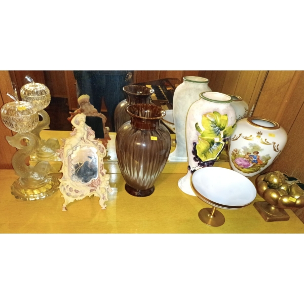 Set of Various Decorative Pieces Including Mirror, Vases, and More! 