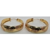 Image 2 : 14KT Italy Yellow Gold Hoop Earrings (10.0 Grams Total)