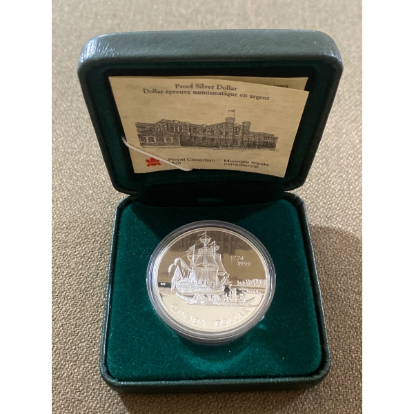 1999 Sterling Silver Proof Dollar by the Royal Canadian Mint