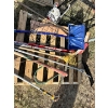 Image 5 : Ramps, shovels, rakes, single portable bed frame, bird bath and more 