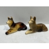 Image 1 : Chalk Animals, Pair Dogs Laying Down