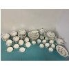 Image 1 : Vintage Minton Pandora bone china delicate grey floral pattern and silver trim One large co