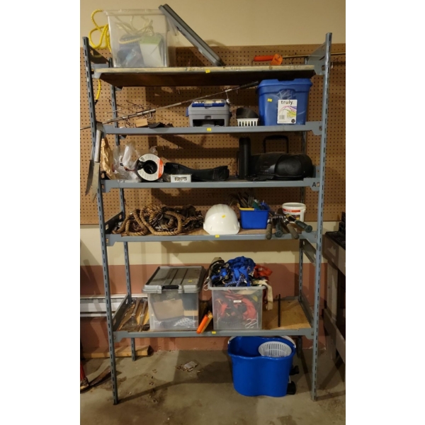 4ft x 8ft Metal Shelving Unit w/ Contents Included
