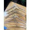 Image 4 : Household Items Including Wooden Hangers, Glassware, and Ceramic Trivets