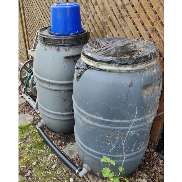 Two Rain Barrels and Hose as Shown (2nd)