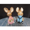 Image 4 : Pendelfin Bookends Boy & Girl + Pendelfin "Mother Rabbit" & "Uncle Soames"