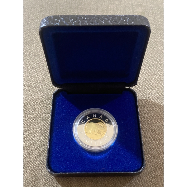 1996 Canadian Proof $2 Coin in Original Case with COA