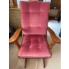 Image 2 : Vintage Velvet Upholstered Rocking Chair 