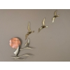 Brass & Copper Birds & Sailboat Sculpture Decor 