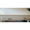 Image 2 : Ivory Colour Wood  Side Table w Drawer 28 w 30 h