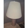 Image 4 : Three Arm Brass Floor Lamp 10" Diameter Base 58 T (Shades Cracked) and Ceramic Table Lamp