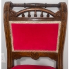 Image 6 : Antique 19 Century Oak w/ Velvet Upholstery Dining Chair 20x18x34 (2)