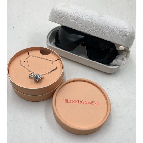 Hillberg & Berk Necklace Stamped 925 + Oakley Dart Women's Sun Glasses 