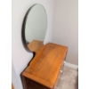 Image 3 : Vintage Oak Art Deco 'Waterfall Chest Of Drawers' w/ Bevelled Mirror 32x15x26