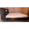 Image 4 : Solid Wood Vintage Waterbed Base w.Sealy Posterpedic Signature Collection Mattress- Queen Size