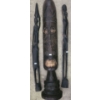 Image 1 : Carved Wooden Tribal Art 34 T and 36 T, Larger Piece: 9 W ,40 T 