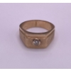 Image 1 : One Gent's Diamond Ring 10K YG, Weighs 8.9g 
