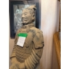 Image 3 : Chinese Terracotta Warrior, Wood Base 20W, 76T; Emperors Tomb Xian, China w/ Warriors Print (24x28) 