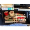 Image 2 : Tough Tools 22" Toolbox with Contents. Caulking, Tape, Caulk Guns.
