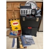 Image 1 : Rolling tool box with various games vintage radio, flashlight thermometer