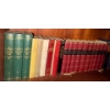 Image 5 : German Book Collection w/ Assorted Shelf Decor - Hand Carved Book Ends Bunny Figurines Candles & Mor
