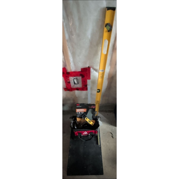 Husky Tool Bag w/ Contents & Laminate Saw & More