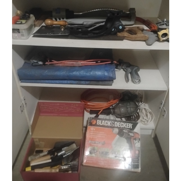 Garage Misc. - Garden Needs Black & Decker 12V Drill Tarp & More
