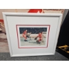 Image 1 : Framed Bobby Hull vs. Roger Crozier Hockey Photo Display