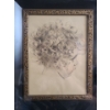 Image 2 : Child's Portrait Drawing Framed Under Glass 12 X 14, "Evening Song"/ No Glass, Other No Frame