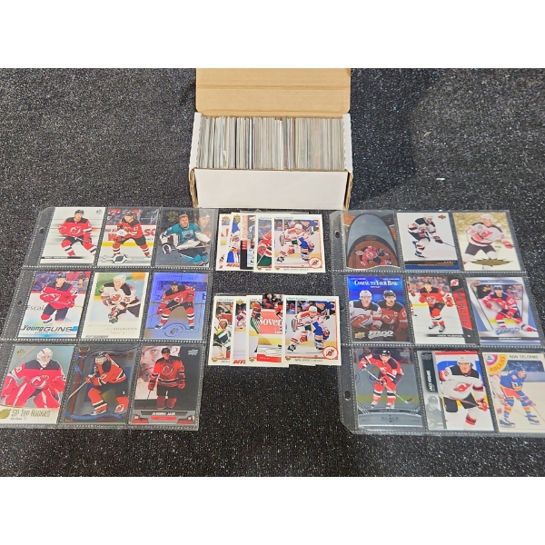 One Box Of New Jersey Devils 1970's-2026 Era Hockey Cards With Two Sleeves