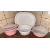 Image 1 : Vintage Pink Pyrex Gooseberry Cinderella Casserole Dishes & More