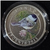Image 1 : 2011 25¢ Black-capped Chickadee - Coloured Coin