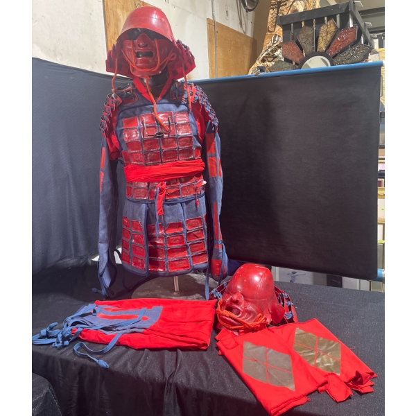 Heaven and Earth 1989 Red Samurai Costume and Prop Set