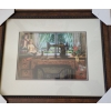 Image 4 : Framed Singer Print (19x33), Needlepoint Church Art, Plus Bonus Print & Baby Picture Frames & More! 