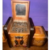 Image 2 : Vintage 1940's Japan Wooden Carved Owl Music Box/Cigarette Dispensers