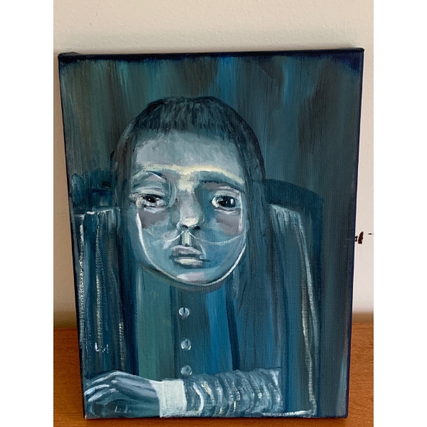 Lauri Ansell Contemplation Oil On Board  11 x 14