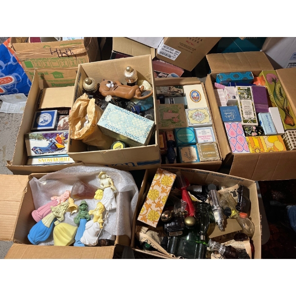 collection of original Avon boxes and a number of collectable Avon bottles, several rare hard to fin