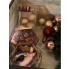 Image 3 : Vintage Black Wooden Trunk with Metal Hardware and Christmas Decor