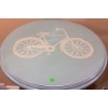 Image 2 : Painted Wood Side Table with Bicycle Motif