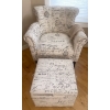 Image 1 : Vintage Inspired Accent Chair 32x30x41 w/ Foot Rest Storage Cube & More