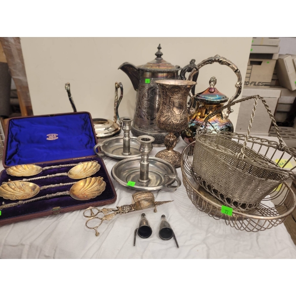 Silver Plated Decorative spoon set and more