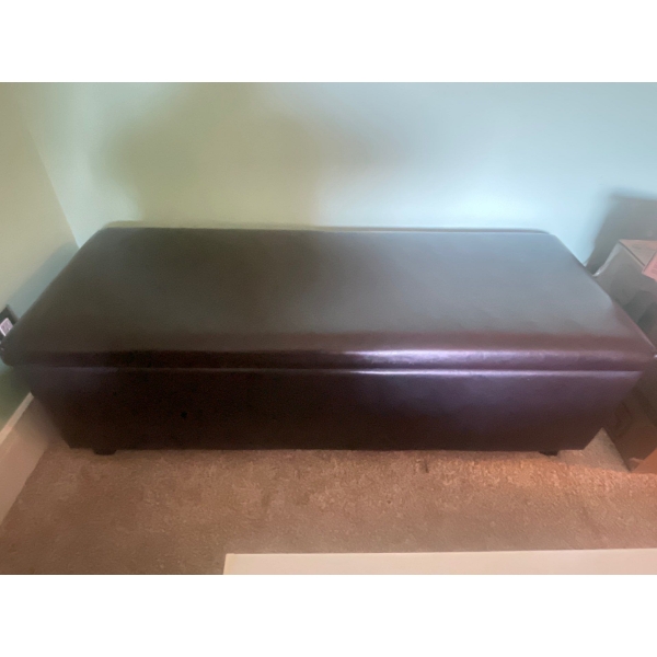  Vinyl Storage Bench 50W 19D 17H & Shoe Bench 31L x 11D x 12H