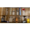 Lovely Jar/Glassware Collection w/ Assorted Matches and Antique Tin Match Holders (3) 