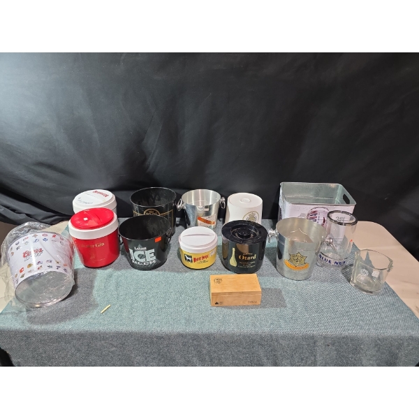 Collectable Ice Buckets: Beefeater, Coors light, White Horse