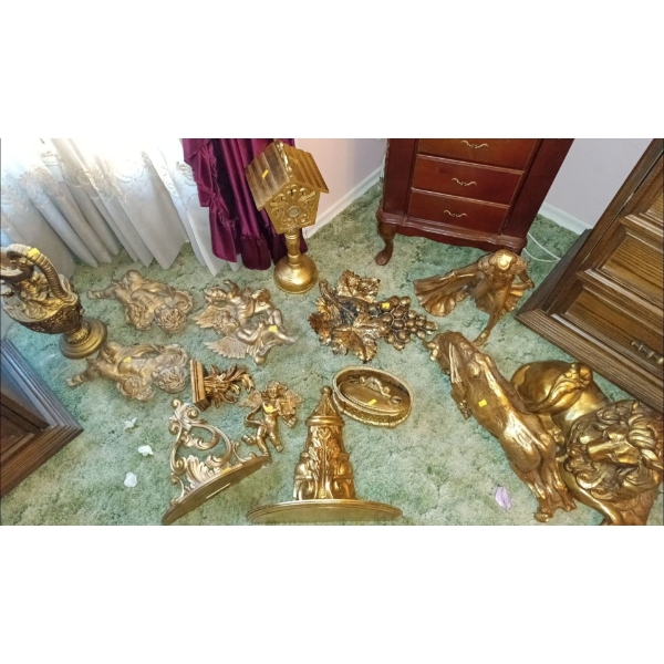 Lovely Decorative Pieces Golden in Color, Not Metal 