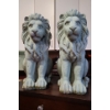 Image 1 : Pair of Resin Lion Statues 20 T, 13 L, 9 W