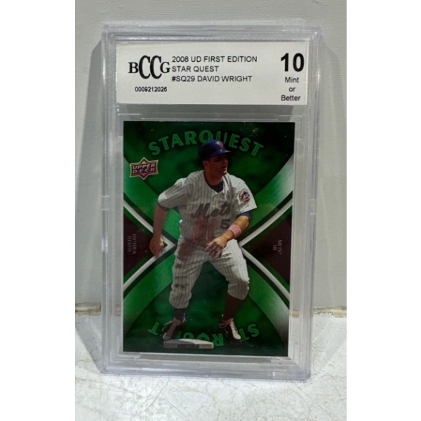 David Wright 2008 Upper Deck  Collector Baseball Card in case