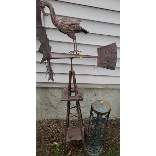 Windmill w/ Bird Motif 60 T and Outdoor Oil Burner 27 T 