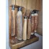 Image 3 : Flint Wooden Knifeblock, Assorted Stag Horn Knives and Utensils as Shown