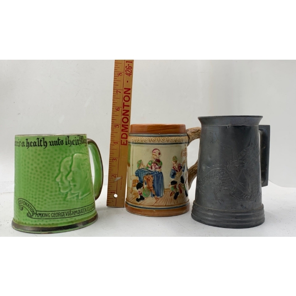 Set of 3 Mugs Including a Metal Mug